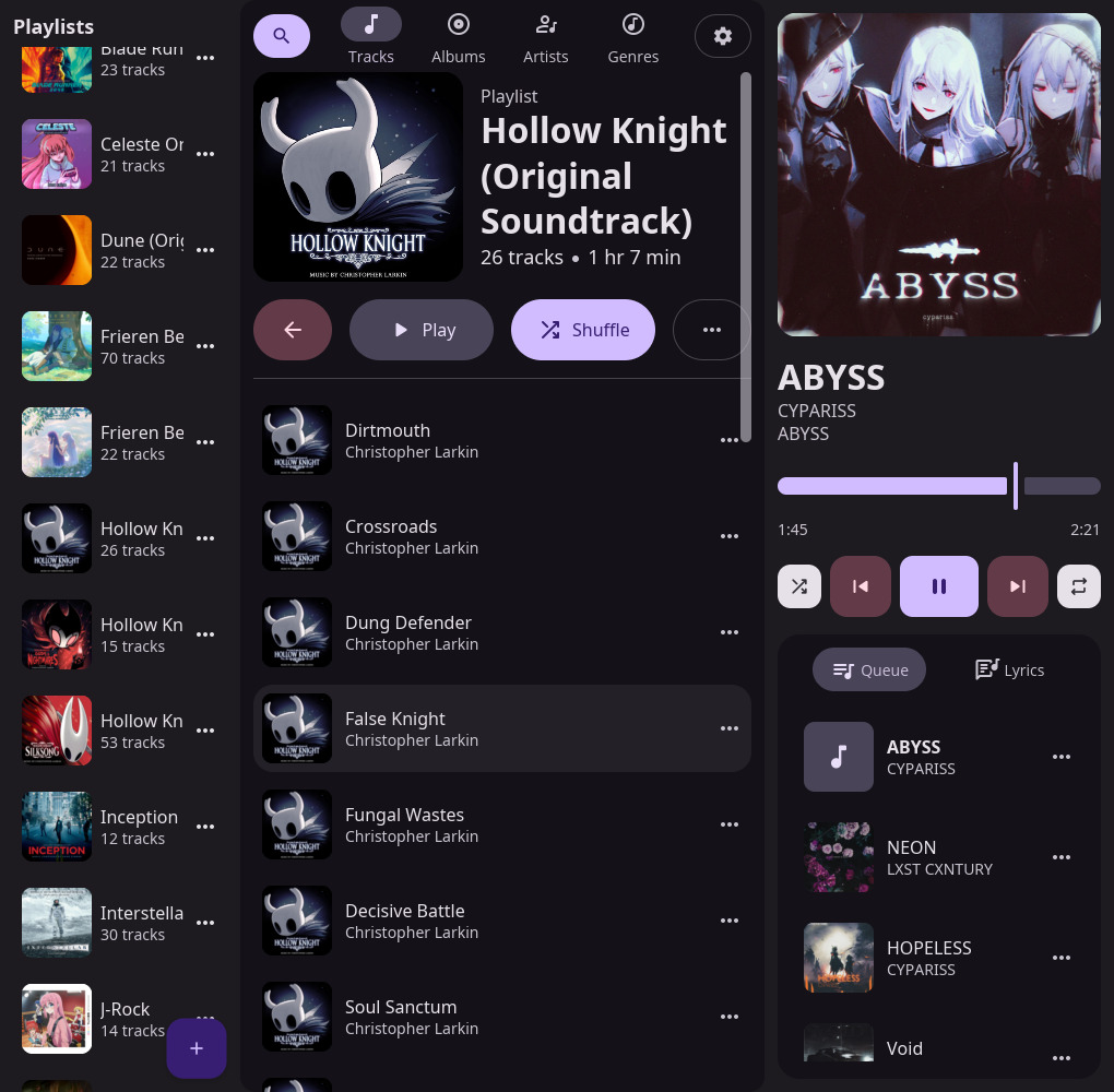 Screenshot of the Chilen app